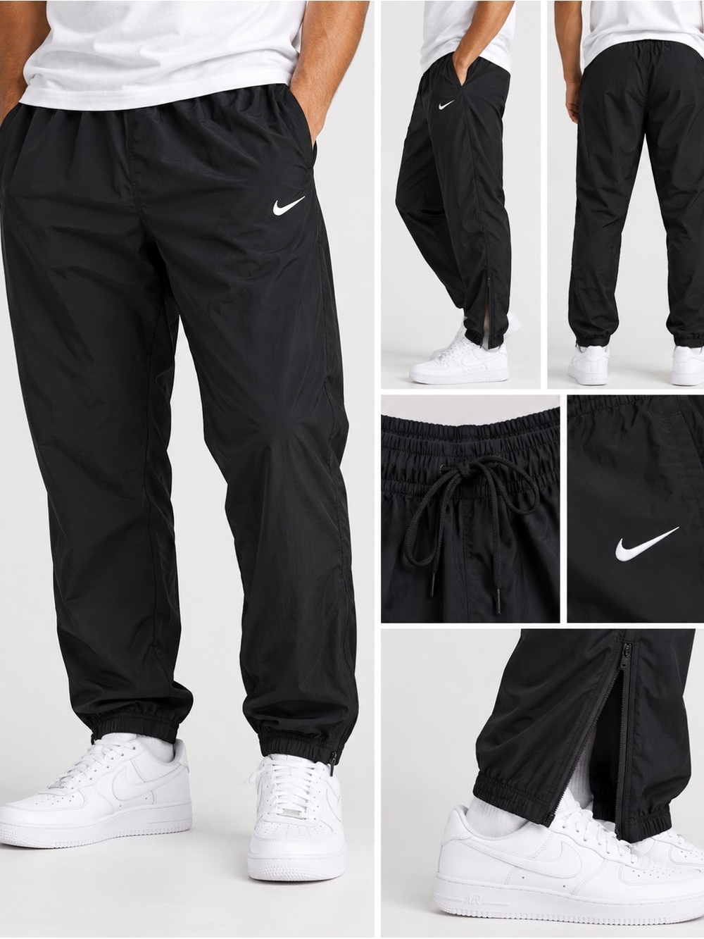 Nike Solo Swoosh Black Track Pants Size XL NWT 27” inseam